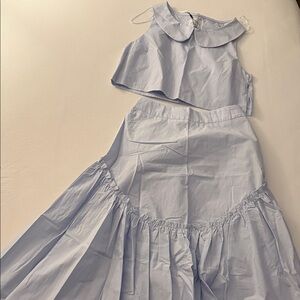 MABLE Soft Blue Top & Skirt Set